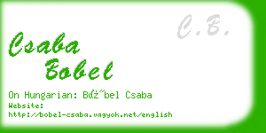 csaba bobel business card